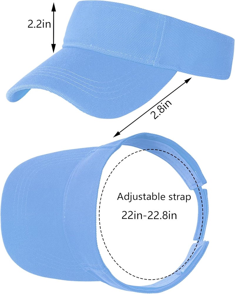 Marrywindix 1 Piece of Sport Wear Athletic Visor Sun Sports Visor Hat Visor Adjustable Cap for Women and Men (One Size) - Image 2